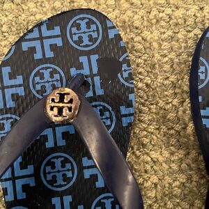 Tory Burch Blue Flip Flops
